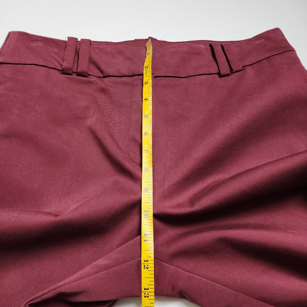 Chicos Womens Sateen Cargo Pants Size 12 Tall Black Currant High Rise Straight - Picture 11 of 14